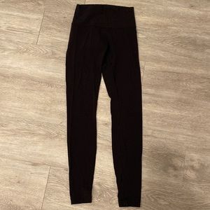 Black wonder under lululemon leggings